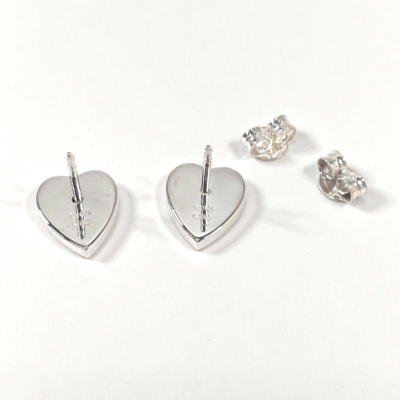 GUCCI Trademark Heart Shape Earrings Silver 925 - Picture 8 of 8